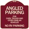 Signmission Angled Parking for Cars Trucks & Similar Vehicles No RV Parking Alum Sign, 18" x 18", BU-1818-24343 A-DES-BU-1818-24343 - alternate 1